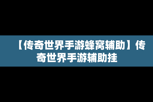 【传奇世界手游蜂窝辅助】传奇世界手游辅助挂
